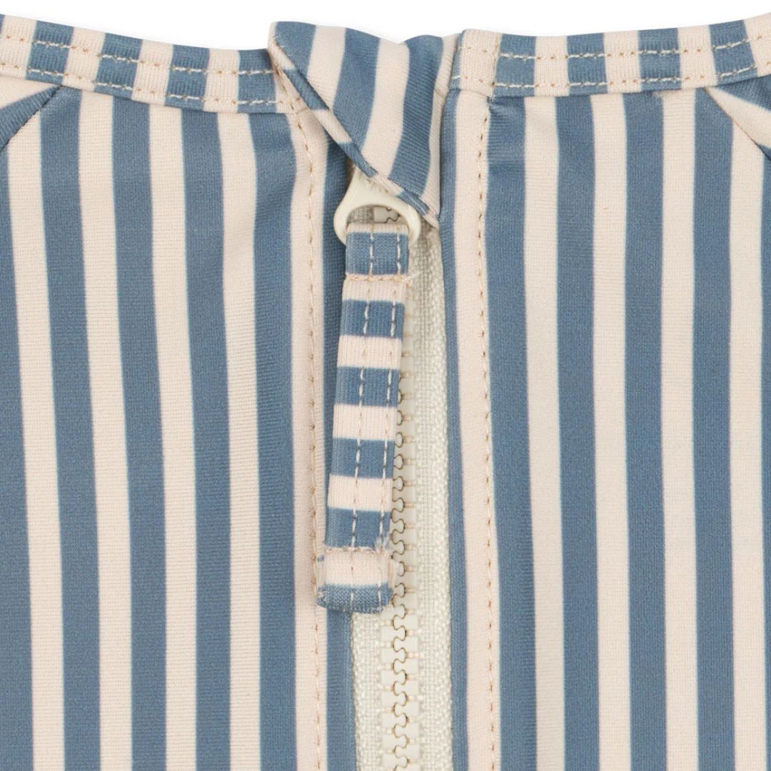 Aster Rash Guard Swim Onesie (Sailor Stripe)